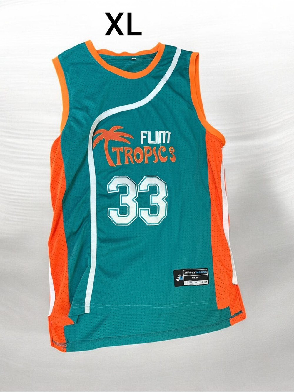 Flint Tropics Moon #33 XL Semi Pro Movie mesh sleeveless basketball jersey